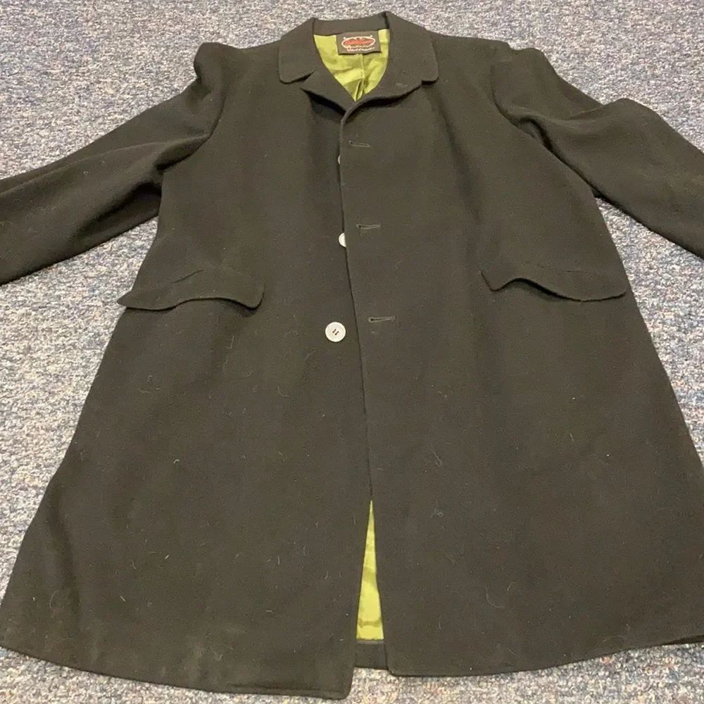 Long Black Peacoat sz. L